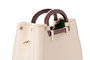 Lucky Bees 1289 Bolso Crema Cuero Polivinilo Elegante y Sofisticado para Mujer